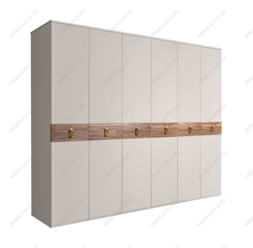 Шкаф 6-ти дв. Bogemia Wood Fa (Шелк/Золото) БМШ2/6(Wo)