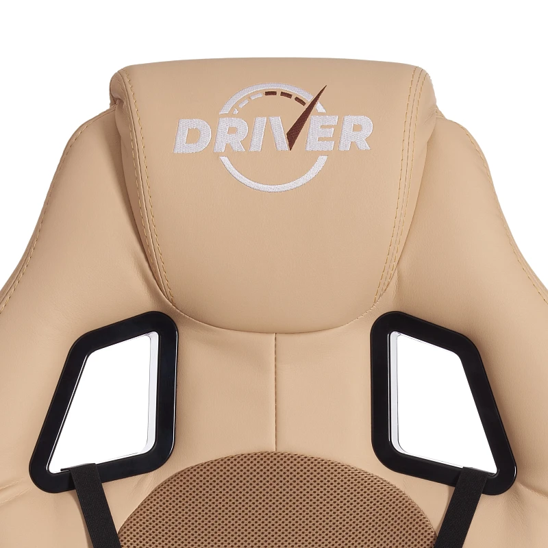 Кресло DRIVER (22), кож/зам/ткань, бежевый/бронза, 36-34/TW-21 | изображение 7