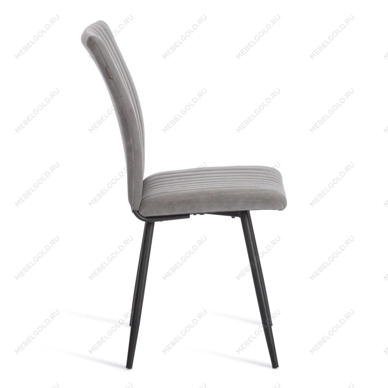 Стул обеденный Monte Carlo, флок, серый/черный, 29, 50х55х93 | изображение 1