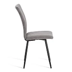 Стул обеденный Monte Carlo, флок, серый/черный, 29, 50х55х93 | изображение 1