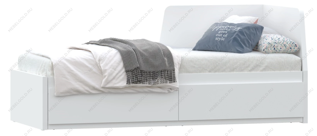 МАЛЬМ / VARMA Рестен 80 кровать-тахта ИКЕА / IKEA, раздвижная 91(170)х207х40/87, белый