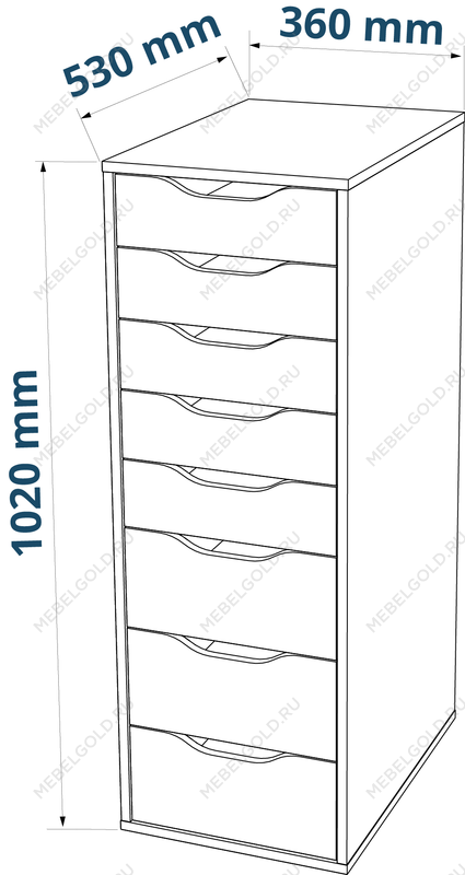 ИНГАР комод ИКЕА / IKEA белый высокий с выдвижными ящиками | изображение 3