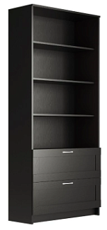 БРИМНЭС / СИРИУС Стеллаж ИКЕА / IKEA 2 ящика 78х190 Дуб Венге