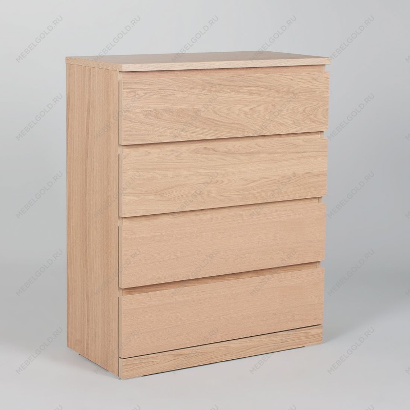 МАЛЬМ / VARMA Комод ИКЕА / IKEA 4, 80x100x40, шпон, беленый дуб | изображение 1