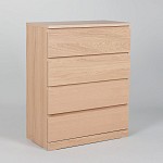 МАЛЬМ / VARMA Комод ИКЕА / IKEA 4, 80x100x40, шпон, беленый дуб | изображение 1