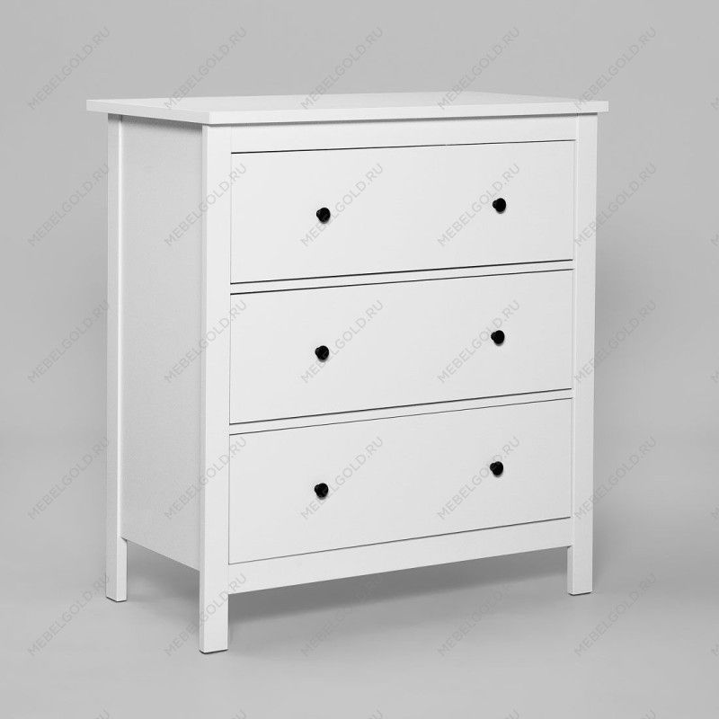 САГА комод 3 ящика белый | изображение 1