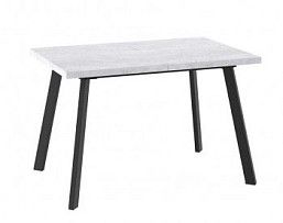 Стол БОРГ-120(160)х80 раздвижной, Серый сланец/Черный