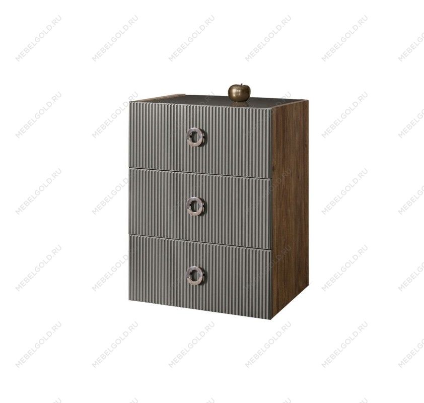 Комод Bogemia Woodline Fly Fi (Серый) (Lakobel/Хром) БМКМ-1