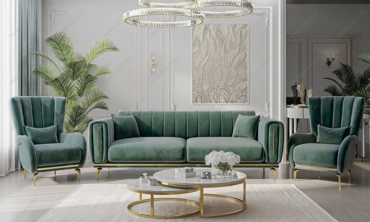 Диван Замира 3х местный оливковый | изображение 4