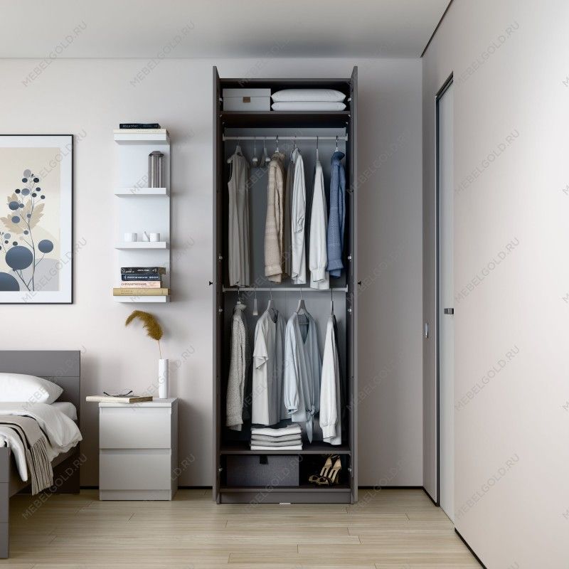 МАКС шкаф 2 двери 75х61х233 серый | изображение 3