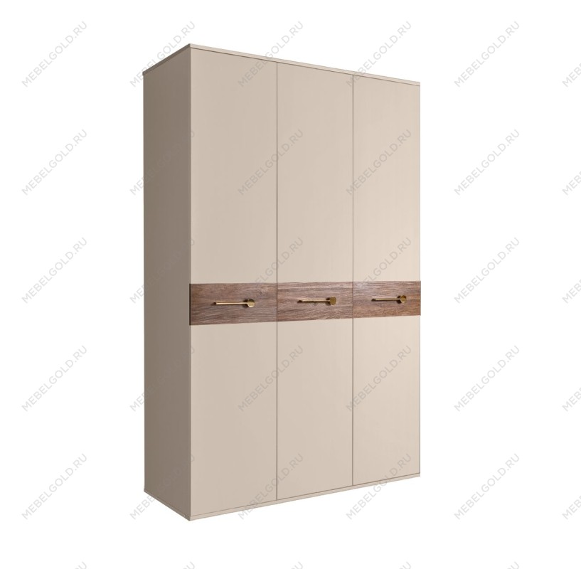 Шкаф 3-х дверный Bogemia Wood Wo (Ваниль/Золото) БМШ2/3(Wo)
