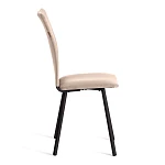 Стул обеденный La Rousse, NEW, велюр, бежевый/черный, 7, 45х55х93 см | изображение 1