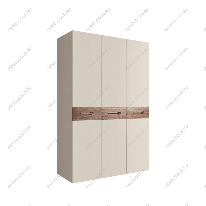 Шкаф 3-х дверный Bogemia Wood Wo (Слоновая кость/Золото) БМШ2/3(Wo)