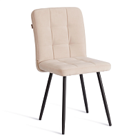 Стул обеденный Medeo, LT, флок, бежевый/черный, 7, 45х56х89 см