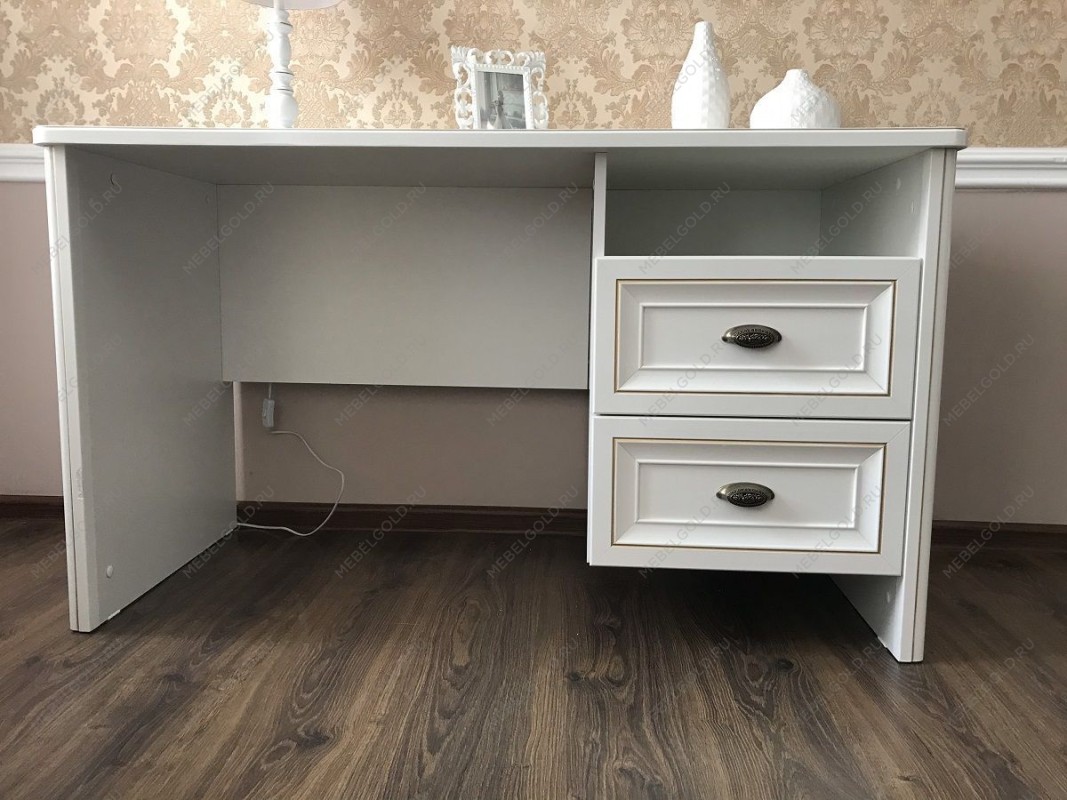 м. Римская - Стол письменный Натали белый глянец | изображение 5