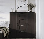 БРИМНЭС / СИРИУС тумба ИКЕА / IKEA 2 двери и 4 ящика 117х123 Дуб Венге | изображение 4