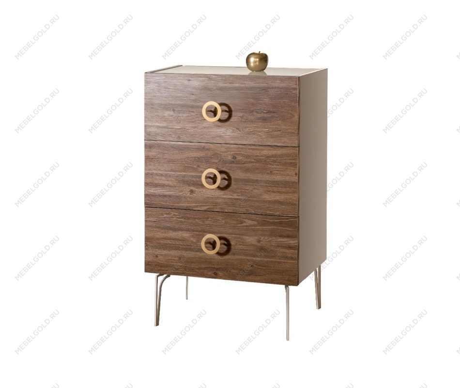 Комод Bogemia Wood Fi (Ваниль) (Lakobel/Золото) БМКМ-1(Wo)