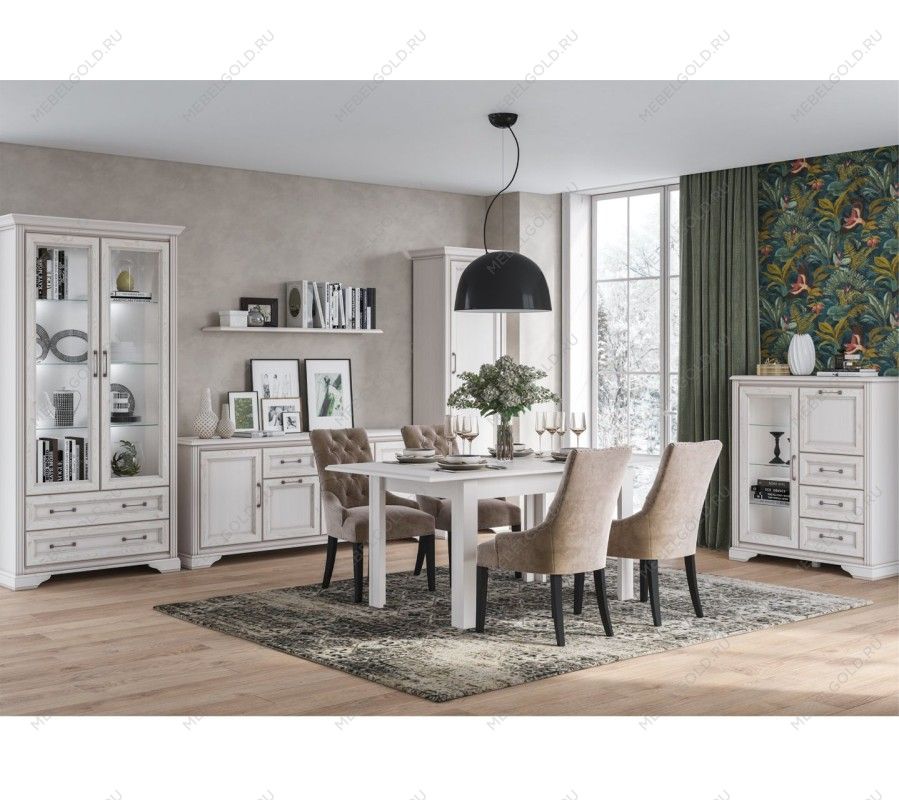 Шкаф-витрина Стилиус REG2W2S с подсветкой (Лиственница сибирская) | изображение 2