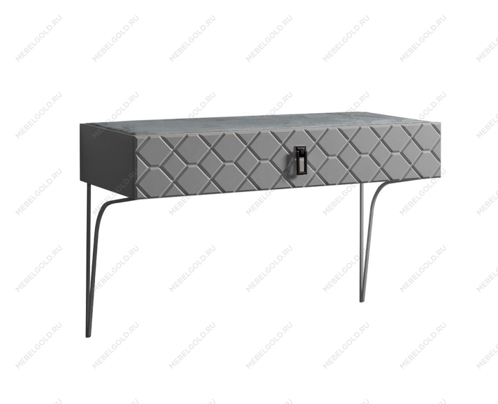 Стол туалетный (консоль) Bogemia Farfalle (Серый) (Novabuk/Черный) БМСТ-1(Fa)