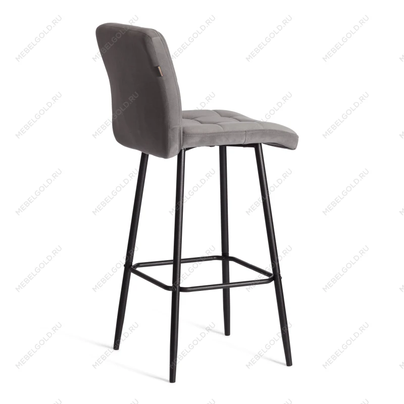 Барный стул Medeo/Медео, велюр, серый, 29, 45х56х113 см | изображение 3