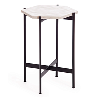 Столик кофейный Secret De Maison FENDY ( mod. 11980 ), алюминиевый сплав/мрамор, 38*38*53 см, античная медь