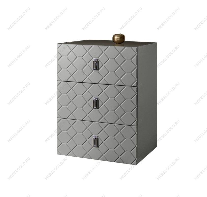 Комод Bogemia Fly Farfalle (Серый) (Lakobel/Хром) БМКМ-1