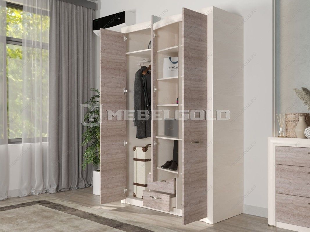 Шкаф 3-створчатый Оливия 3D2S | изображение 3