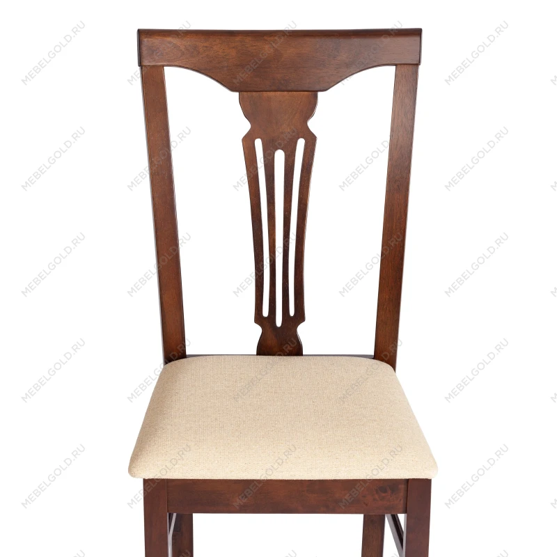 Стул - Гермес/Hermes, дерево гевея, 43х49х94см, Cappuchino, ткань бежевая (S178-4) | изображение 6