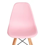 Стул CINDY (EAMES) (mod. 1801), дерево бук/металл/сиденье пластик, 45x51x82 см, Light pink (светло-розовый) | изображение 6