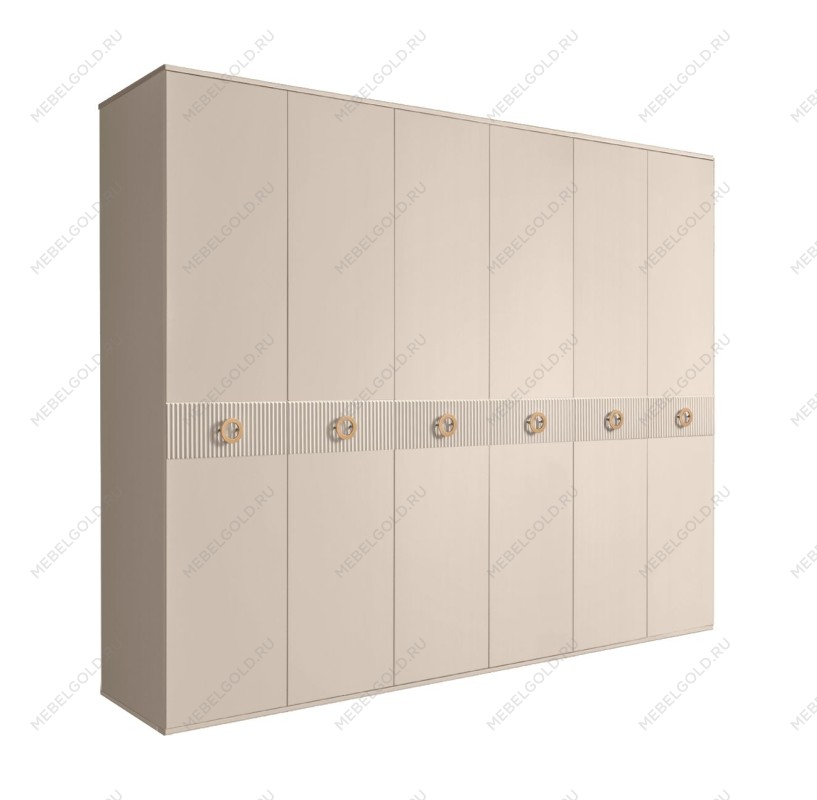 Шкаф 6-ти дв. Bogemia Fillini (Ваниль/Золото) БМШ2/6(Fi)