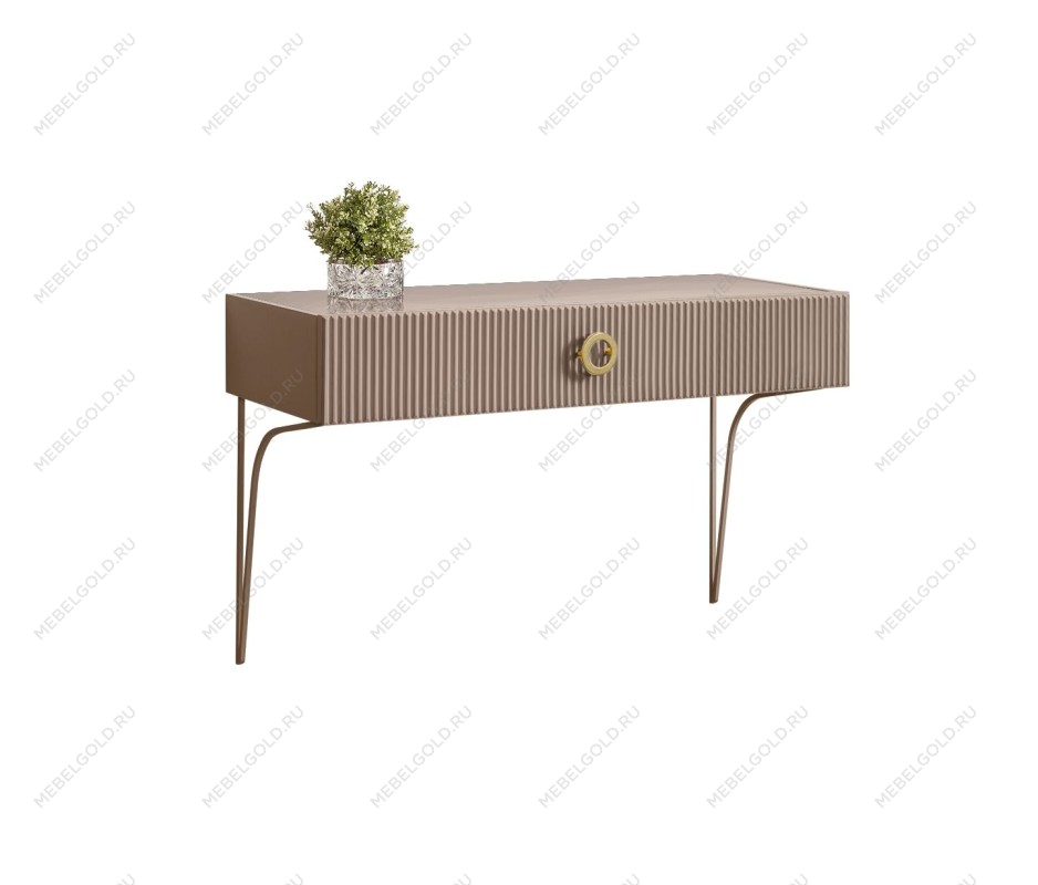 Стол туалетный (консоль) Bogemia Fillini (Мокка) (Lakobel/Золото) БМСТ-1(FI)