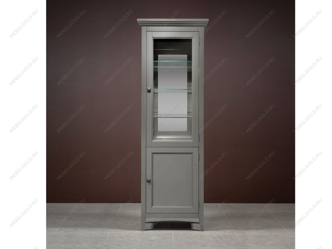 Витрина 1 дверная правая с зеркалом Manhattan (Серый) | изображение 2