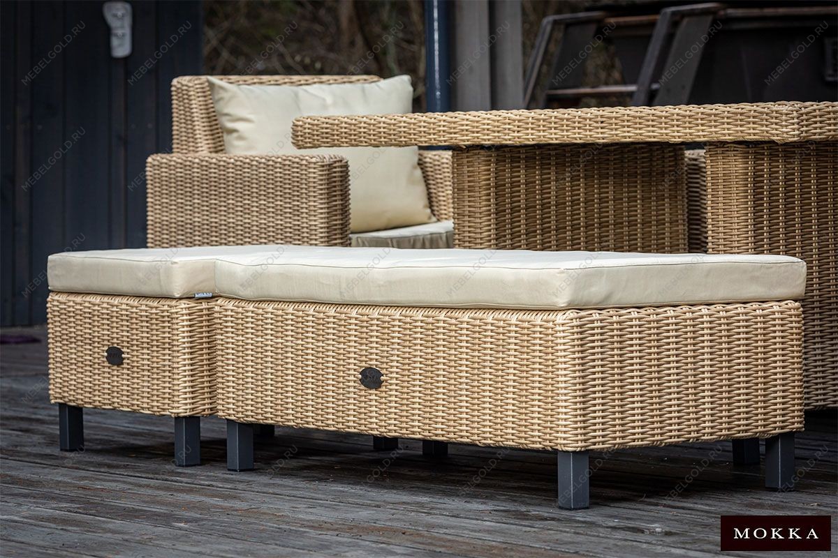 MOKKA BELLA пуф большой, соломенный | изображение 1