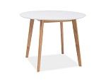 Стол обеденный Signal MOSSO II 100 (белый/дуб) | изображение 1