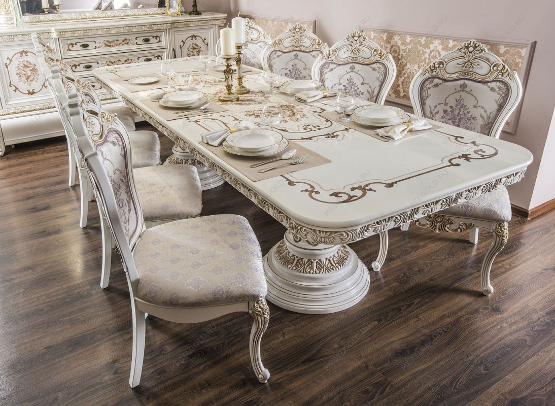 Стол Алсу белый глянец | изображение 1