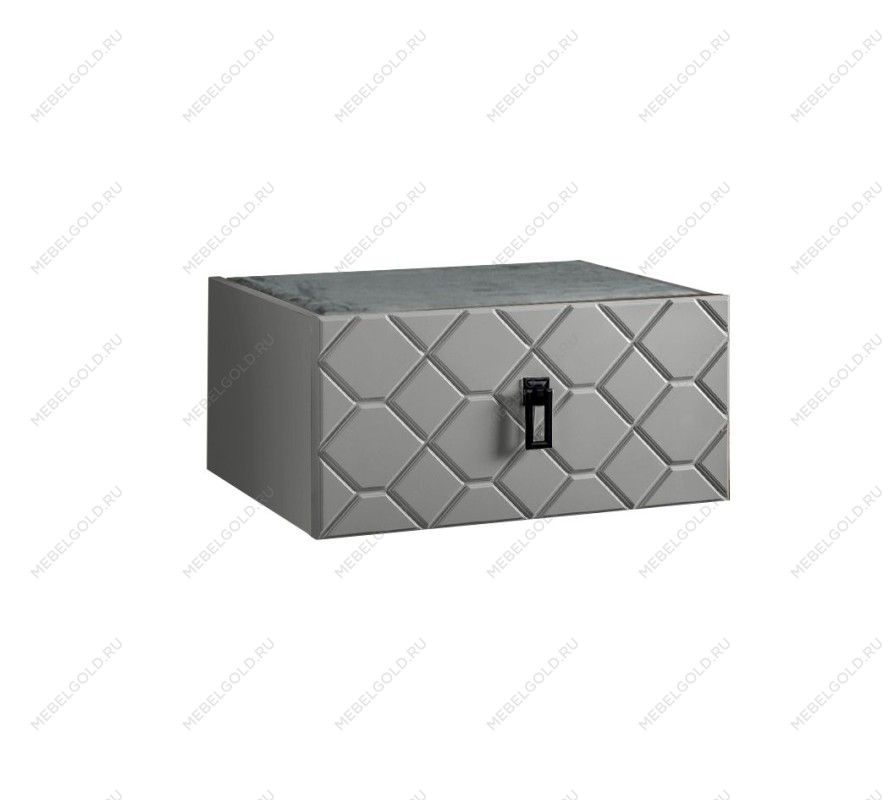 Тумба прикроватная Bogemia Fly Farfalle (Серый) (Novabuk/Черный) БМТП-1