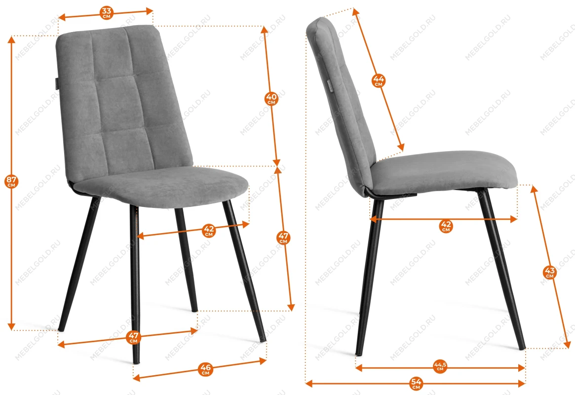 Стул обеденный Asti, TREND, велюр, Deep Forest (изумруд), 50х55х93 | изображение 16