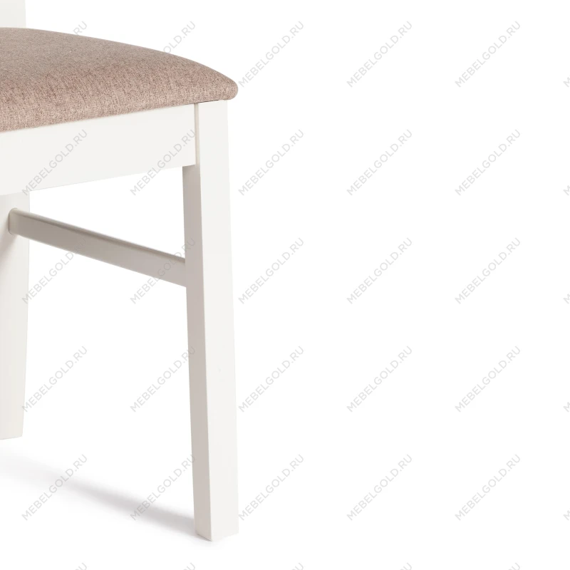 Стул - Гермес/Hermes, дерево гевея, 43х49х94см, Ivory white, ткань серая (TM-164) | изображение 7