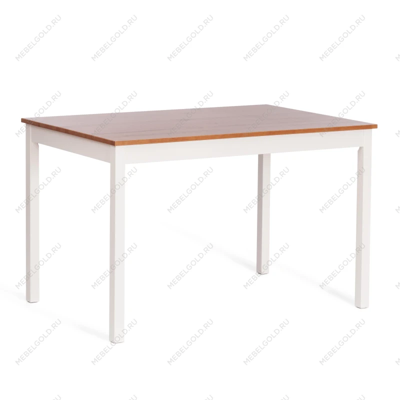 Обеденный комплект Соната (стол + 4 стула)/Sonata dining set, массив сосны, стол: 120х75х73см  стул :41х50х95см, антик/белый | изображение 1