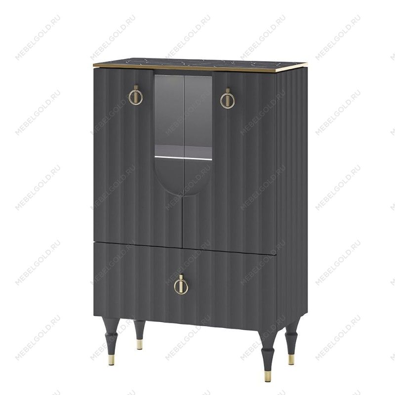 Шкаф комбинированный Лоренсо Графит МН-043-01