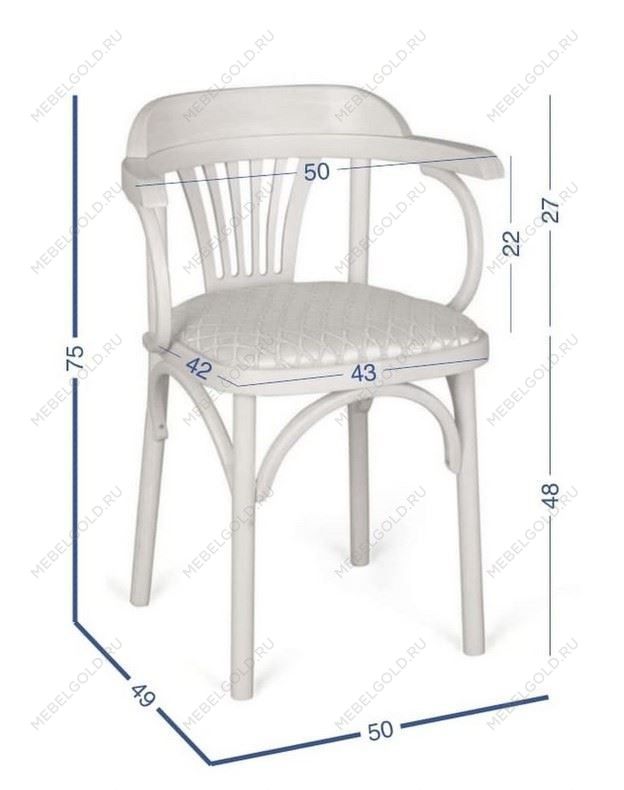 Стул Михаэль мягкий (средний тон, кожзам коричневый) | изображение 2