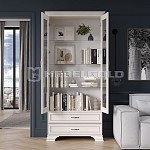 Шкаф с витриной Тиффани 2V2S вудлайн кремовый | изображение 3