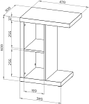ЛАКК / ЭНКЕЛЬ Приставной стол ИКЕА / IKEA Т, тамбурат, цвет белый | изображение 3
