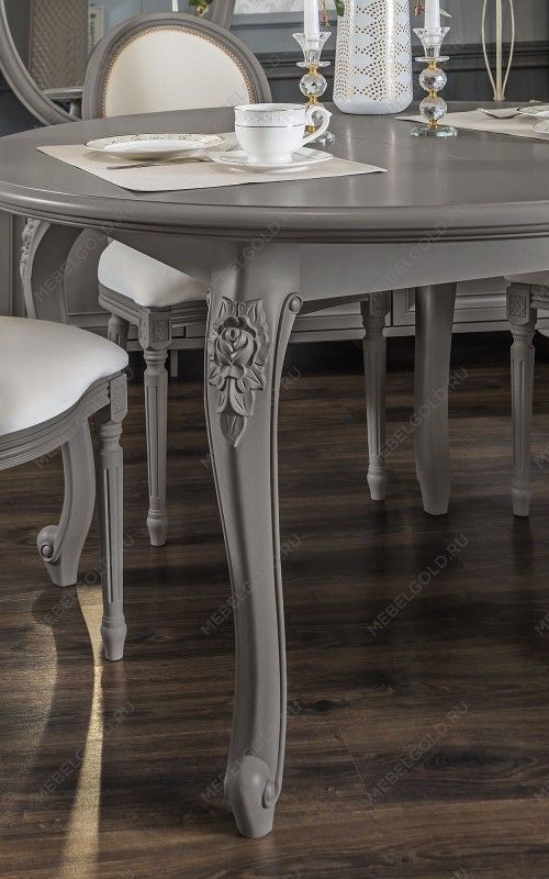 Стол Мокко круглый серый камень | изображение 5