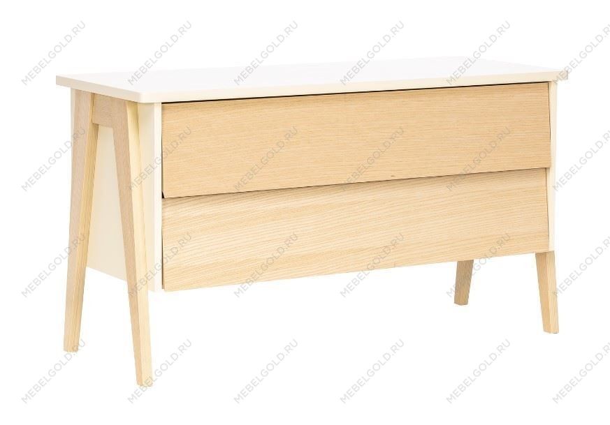 Комод Сканди 2 ящ. (Натуральное дерево/дуб шампань)
