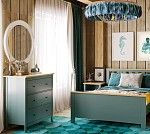 САГА комод 3 ящика темно-бирюзовый/ясень | изображение 6