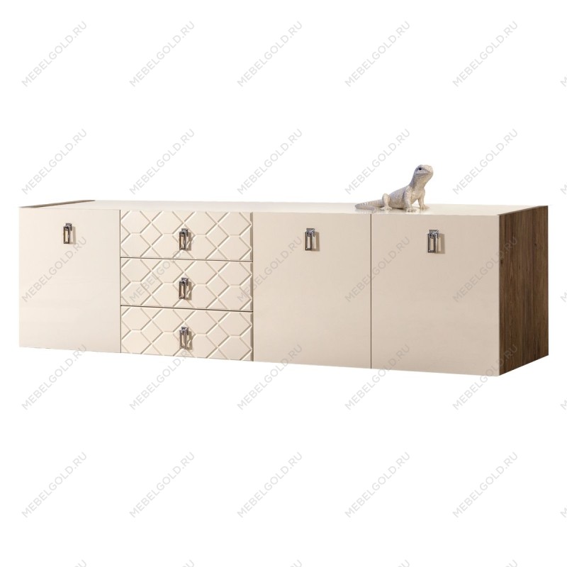 Комод 2.1м Bogemia Woodline Fly Fa (Слоновая кость) (Lakobel/Хром) БМКМ-5