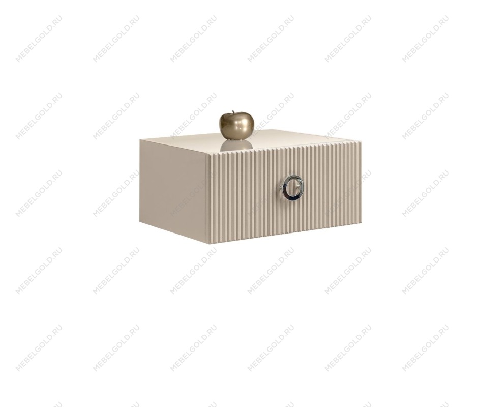 Тумба прикроватная Bogemia Fly Fillini (Ваниль) (Lakobel/Хром) БМТП-1