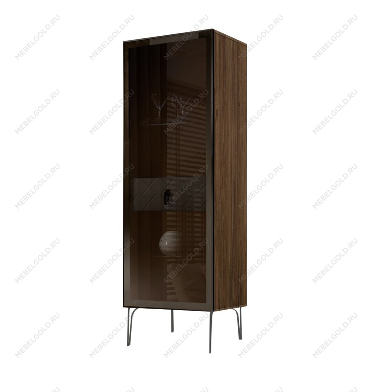 Витрина Bogemia Woodline Fa (Серый/Черный) БМВ1-1С