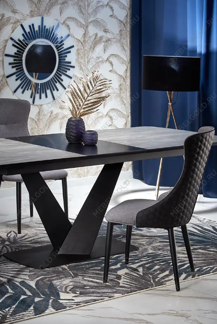 Стол обеденный Halmar VINSTON раскладной (темно-серый/черный) | изображение 5